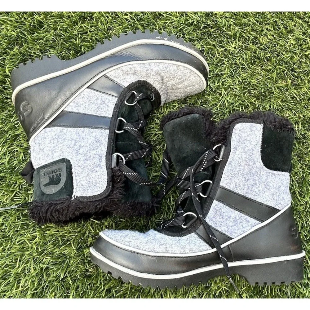 Sorel Women's Tivoli II Lace Up Booties SZ 7‎